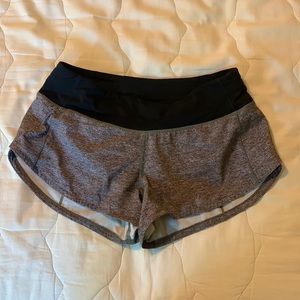 Gray Speed Up Lululemon Shorts